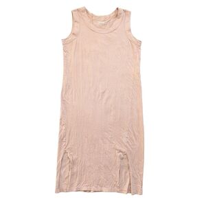 Imrie Light Brown Tan Long Muscle Tank Organic Cotton Maxi Dress Size Large